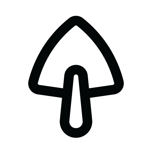 Icono de paleta de albañil